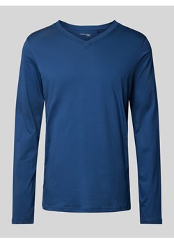 Bluzka z długim rękawem z dekoltem w serek ze sklepu Peek&Cloppenburg  w kategorii T-shirty męskie - zdjęcie 175544545