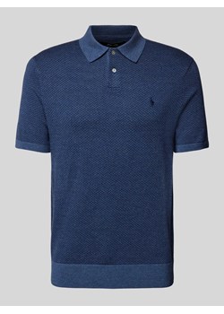 Koszulka polo z imitacji dzianiny ze sklepu Peek&Cloppenburg  w kategorii T-shirty męskie - zdjęcie 175544755