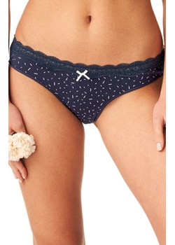2-pack bawełniane figi damskie LPR 667, Kolor granatowy-wzór, Rozmiar S, Key ze sklepu Intymna w kategorii Majtki damskie - zdjęcie 175546395