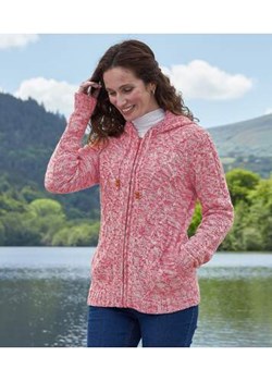 Trykotowy, melanżowy kardigan z kapturem ze sklepu Atlas For Men w kategorii Bluzy damskie - zdjęcie 175547037