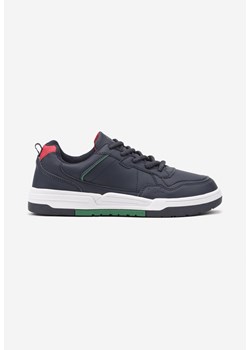 Granatowe Płaskie Buty Sportowe Sneakersy ze Sznurowaniem i Perforacją Innasea ze sklepu born2be.pl w kategorii Buty sportowe dziecięce - zdjęcie 175547506