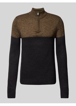 Sweter z dzianiny ze stójką ze sklepu Peek&Cloppenburg  w kategorii Swetry męskie - zdjęcie 175552277