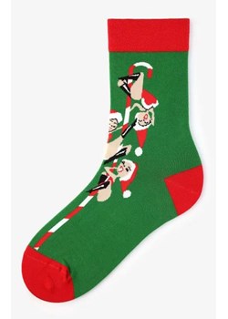 Marilyn skarpetki męskie bawełniane z grafiką świąteczną Santa Girls, Kolor zielono-czerwony, Rozmiar 41-45, Marilyn ze sklepu Primodo w kategorii Skarpetki męskie - zdjęcie 175552975