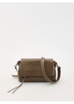 Reserved - Torebka crossbody z marszczeniami - brązowy ze sklepu Reserved w kategorii Torebki damskie - zdjęcie 175556178