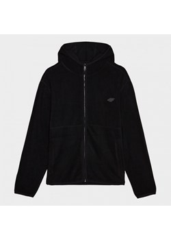 Damski polar rozpinany z kapturem 4F 4FWMM00TFLEF315 - czarny ze sklepu Sportstylestory.com w kategorii Bluzy damskie - zdjęcie 175556865