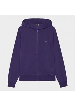 Damska bluza dresowa rozpinana z kapturem 4F 4FWMM00TSWSF1763 - granatowa ze sklepu Sportstylestory.com w kategorii Bluzy damskie - zdjęcie 175556946