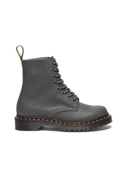 Dr. Martens workery skórzane 1460 Pascal damskie kolor szary na płaskim obcasie DM31693029 ze sklepu PRM w kategorii Workery damskie - zdjęcie 175558107