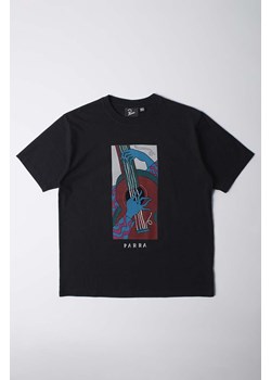 by Parra t-shirt bawełniany Cheap Strings męski kolor czarny z nadrukiem 52305 ze sklepu PRM w kategorii T-shirty męskie - zdjęcie 175558147