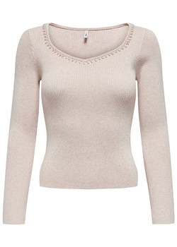 ONLY Sweter w kolorze beżowym ze sklepu Limango Polska w kategorii Swetry damskie - zdjęcie 175559135