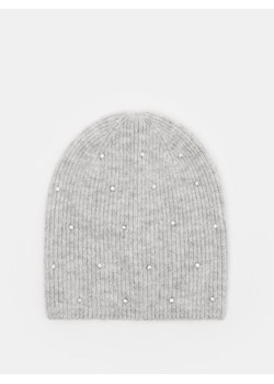 Mohito - Szara czapka beanie - szary ze sklepu Mohito w kategorii Czapki zimowe damskie - zdjęcie 175560097