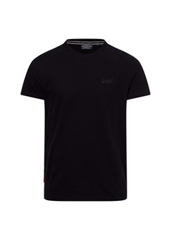 Superdry T-shirt męski Mężczyźni Bawełna czarny jednolity ze sklepu vangraaf w kategorii T-shirty męskie - zdjęcie 175562119