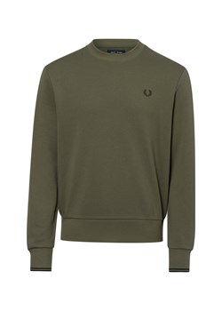 Fred Perry Męska bluza nierozpinana Mężczyźni Materiał dresowy trzcinowy jednolity ze sklepu vangraaf w kategorii Bluzy męskie - zdjęcie 175562176