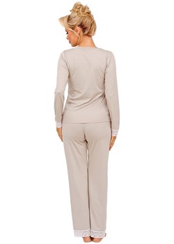 Piżama damska beżowa z długimi spodniami z koronką Simply long, Kolor beżowy, Rozmiar S, Donna - id: 191109 - marki Donna - 175567039 Piżama damska beżowa z długimi spodniami z koronką Simply long, Kolor beżowy, Rozmiar S, Donna ze sklepu Intymna w kategorii Piżamy damskie - zdjęcie 175567039