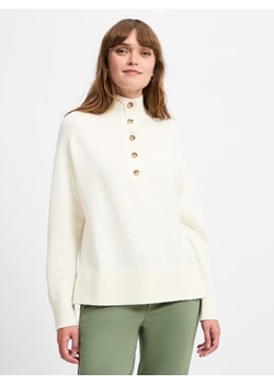 Franco Callegari Męski sweter z dzianiny Mężczyźni écru jednolity ze sklepu vangraaf w kategorii Swetry damskie - zdjęcie 175569465