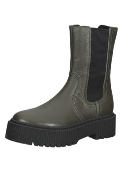 Steve Madden Skórzane sztyblety w kolorze khaki ze sklepu Limango Polska w kategorii Botki - zdjęcie 175571125