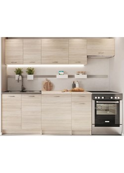 Meble kuchenne 240 cm 7 sztuk dąb sonoma - Sevito 4S ze sklepu Edinos.pl w kategorii Meble kuchenne - zdjęcie 175571718