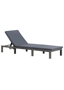 Regulowany leżak ogrodowy antracytowy - Peluvio ze sklepu Edinos.pl w kategorii Leżaki ogrodowe - zdjęcie 175571815