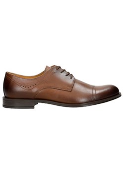 Wojas Eleganckie Brązowe Półbuty Męskie Typu Quarter Brogue Derby ze sklepu Wojas w kategorii Buty eleganckie męskie - zdjęcie 175571956