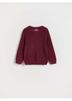 Reserved - Bawełniany sweter - bordowy ze sklepu Reserved w kategorii Swetry chłopięce - zdjęcie 175575168