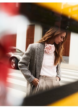 Reserved - Koszula z różą - pastelowy róż ze sklepu Reserved w kategorii Koszule damskie - zdjęcie 175575247