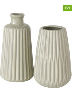 Boltze Wazony (2 szt.) &quot;Esko&quot; w kolorze zielonym - wys. 18 cm ze sklepu Limango Polska w kategorii Wazony - zdjęcie 175575988