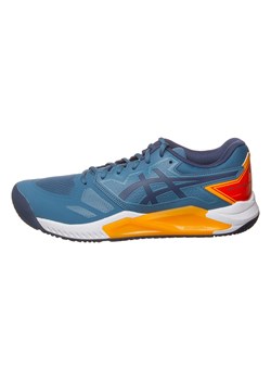 asics Buty &quot;Challenger 13&quot; w kolorze niebieskim ze wzorem do tenisa ze sklepu Limango Polska w kategorii Buty sportowe męskie - zdjęcie 175576355