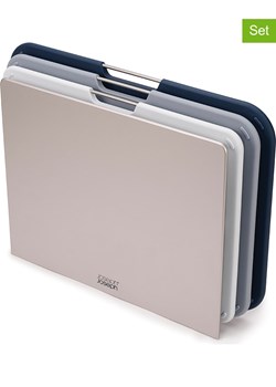 JosephJoseph 4-częściowy zestaw w kolorze srebrno-niebieskim do krojenia ze sklepu Limango Polska w kategorii Deski - zdjęcie 175576975