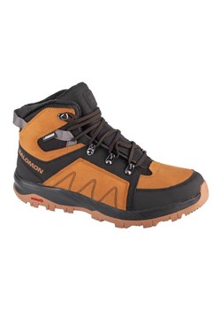 Buty Salomon Outchill Ts Cswp 473819 brązowe ze sklepu ButyModne.pl w kategorii Buty trekkingowe dziecięce - zdjęcie 175590759