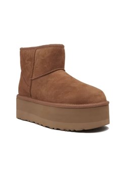 UGG Skórzane śniegowce Classic Mini Platform | z dodatkiem wełny ze sklepu Gomez Fashion Store w kategorii Śniegowce damskie - zdjęcie 175597455