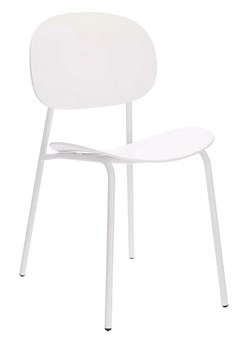 Białe klasyczne krzesło z metalowymi nogami D3-A40 ze sklepu Edinos.pl w kategorii Dom - zdjęcie 175624295