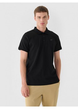 Męska koszulka polo 4F 4FWMM00TPTSM367 - czarna ze sklepu Sportstylestory.com w kategorii T-shirty męskie - zdjęcie 175624888