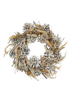 Wianek Winter Cone ⌀30cm beige - id: 815-531 - marki Dekoria - 175629495 Wianek Winter Cone ⌀30cm beige ze sklepu dekoria.pl w kategorii Dekoracje bożonarodzeniowe - zdjęcie 175629495