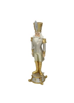 Figurka Dziadek do orzechów 42cm silver gold ze sklepu dekoria.pl w kategorii Dekoracje bożonarodzeniowe - zdjęcie 175629629