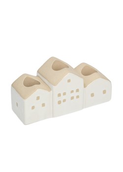 Świecznik Hauses 13x5x7cm white ze sklepu dekoria.pl w kategorii Świeczniki - zdjęcie 175629696