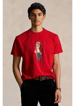 Polo Ralph Lauren t-shirt bawełniany męski kolor czerwony z nadrukiem 710854497 ze sklepu ANSWEAR.com w kategorii T-shirty męskie - zdjęcie 175631076