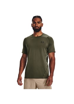 Męska koszulka treningowa Under Armour UA HG Armour Fitted SS - khaki ze sklepu Sportstylestory.com w kategorii T-shirty męskie - zdjęcie 175631769