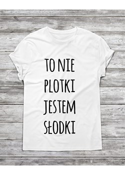 Koszulka męska to nie plotki jestem słodki ze sklepu Time For Fashion w kategorii T-shirty męskie - zdjęcie 175632078