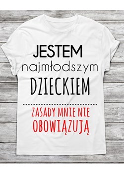 Koszulka męska jestem najmłodszym dzieckiem ze sklepu Time For Fashion w kategorii T-shirty męskie - zdjęcie 175632169