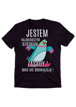 Koszulka dla rodzeństwa - JESTEM NAJMŁODSZYM DZIECKIEM ze sklepu Time For Fashion w kategorii T-shirty chłopięce - zdjęcie 175635346