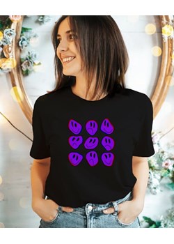 DAMSKI czarny SHIRT emoji ze sklepu Time For Fashion w kategorii Bluzki damskie - zdjęcie 175635826