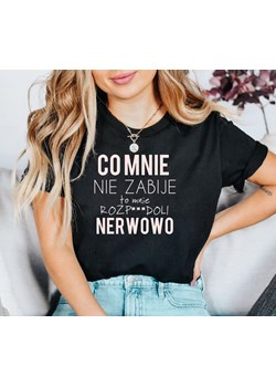 DAMSKI czarny SHIRT ze sklepu Time For Fashion w kategorii Bluzki damskie - zdjęcie 175635827