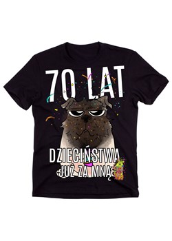 Koszulka na 70 - 70 lat dzieciństwa już za mną ze sklepu Time For Fashion w kategorii T-shirty męskie - zdjęcie 175636038