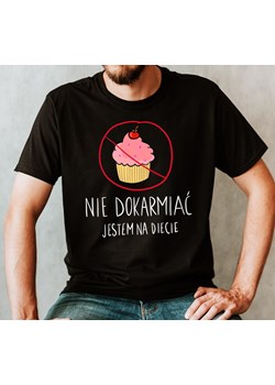 śmieszna męska koszulka nie dokarmiać jestem na diecie ze sklepu Time For Fashion w kategorii T-shirty męskie - zdjęcie 175636368