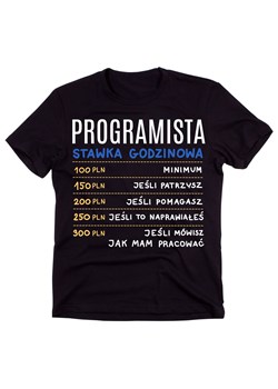 koszulka dla PROGRAMISTY stawka godzinowa ze sklepu Time For Fashion w kategorii T-shirty męskie - zdjęcie 175636655