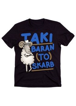 koszulka męska z nadrukiem taki baran to skarb ze sklepu Time For Fashion w kategorii T-shirty męskie - zdjęcie 175636657