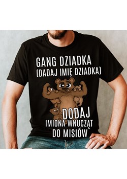 koszulka dla dziadka gang dziadka z 3 wnuczkami - dodaj imiona 3 wnuczków ze sklepu Time For Fashion w kategorii T-shirty męskie - zdjęcie 175636845