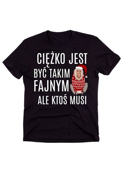 Koszulka dla FACETA na mikołajki - CIĘŻKO JEST BYĆ TAKIM FAJNYM z nosaczem ze sklepu Time For Fashion w kategorii T-shirty męskie - zdjęcie 175636948