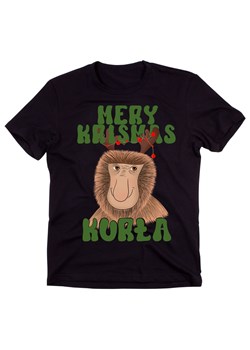 koszulka męska wesołych świąt z nosaczem merry ze sklepu Time For Fashion w kategorii T-shirty męskie - zdjęcie 175637026