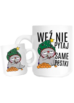 kubek na święta ze śmiesznym nadrukiem motyw mandarynki ze sklepu Time For Fashion w kategorii Kubki - zdjęcie 175637045