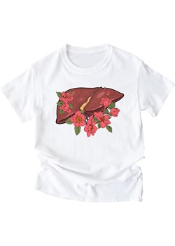 biała koszulka damska anatomy7 ze sklepu Time For Fashion w kategorii Bluzki damskie - zdjęcie 175637536